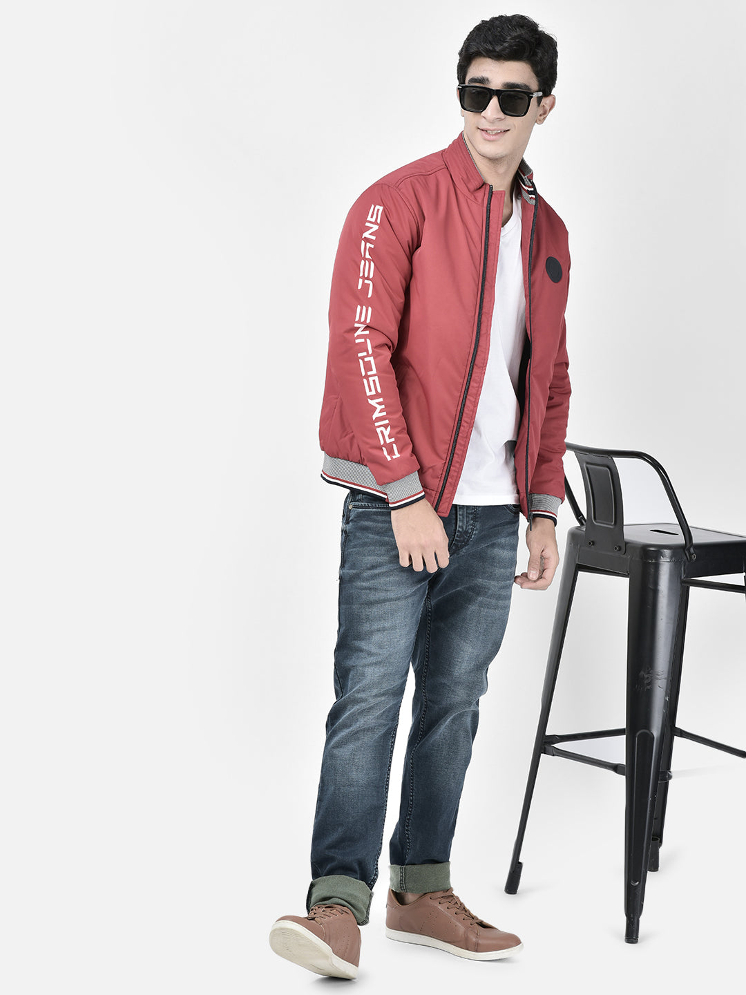 Red Bomber Jacket Crimsoune Club