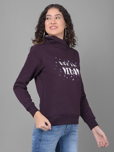 Wine Printed Sweatshirt-Women Sweatshirts-Crimsoune Club