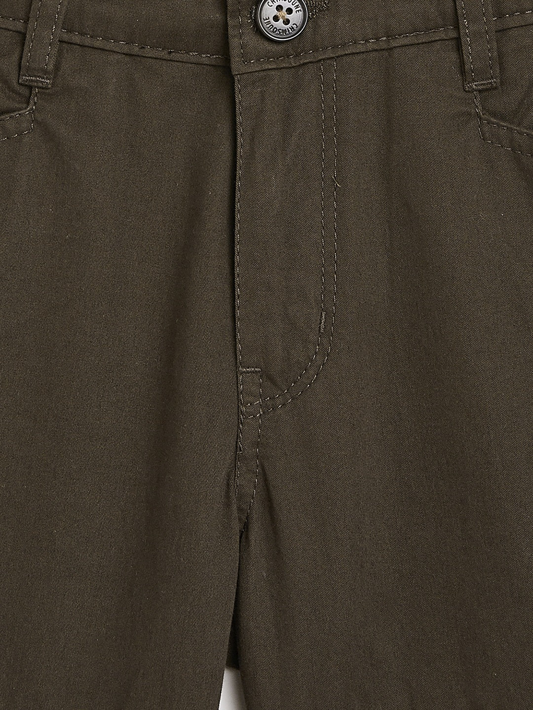 Olive Solid Cargro Shorts-Boys Shorts-Crimsoune Club