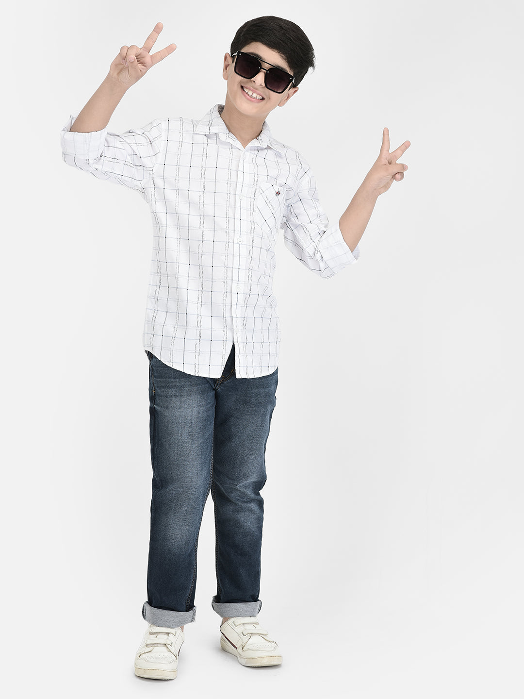 White Checked Shirt - Main Image