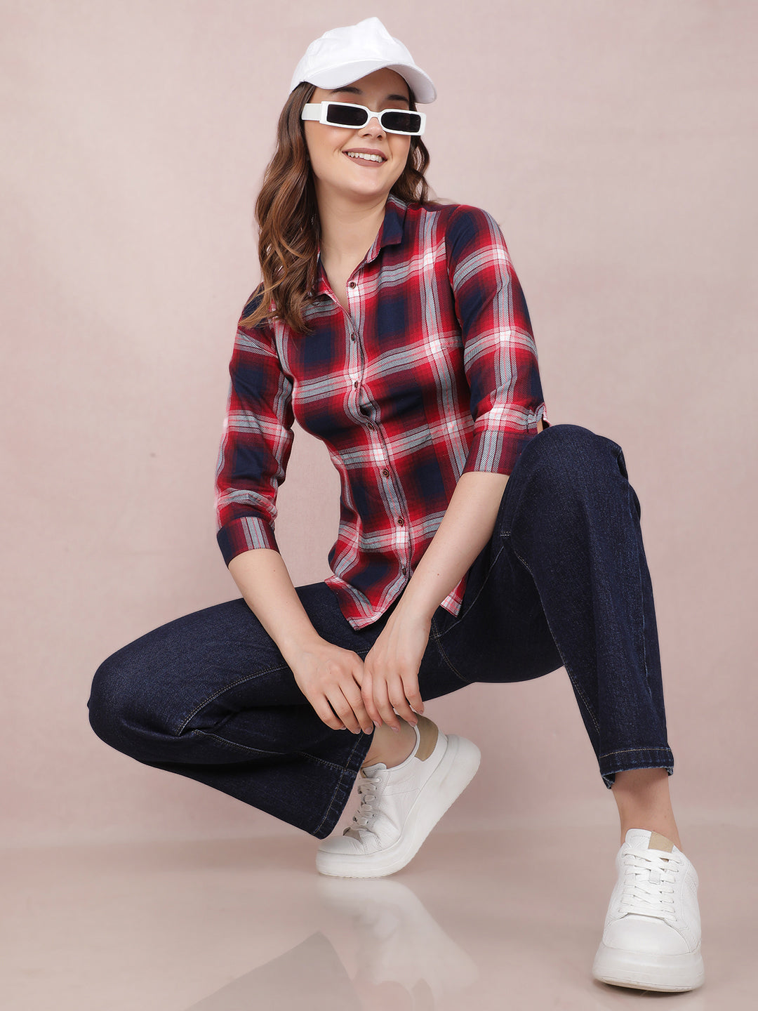 Checkered Shirt New Pattern Jeans Shirt Red Checked Shirt
