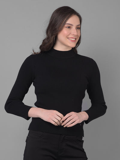Black Sweater-Women Sweaters-Crimsoune Club