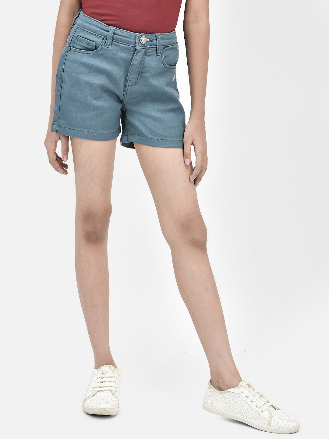 Blue Shorts-Girls Shorts-Crimsoune Club