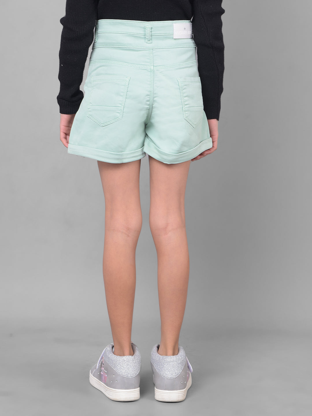 Light Blue Shorts-Girls Shorts-Crimsoune Club