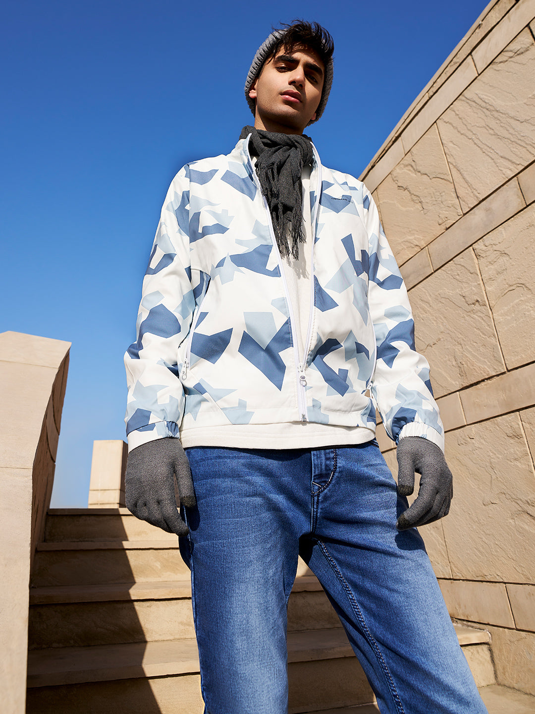 White Printed Jacket