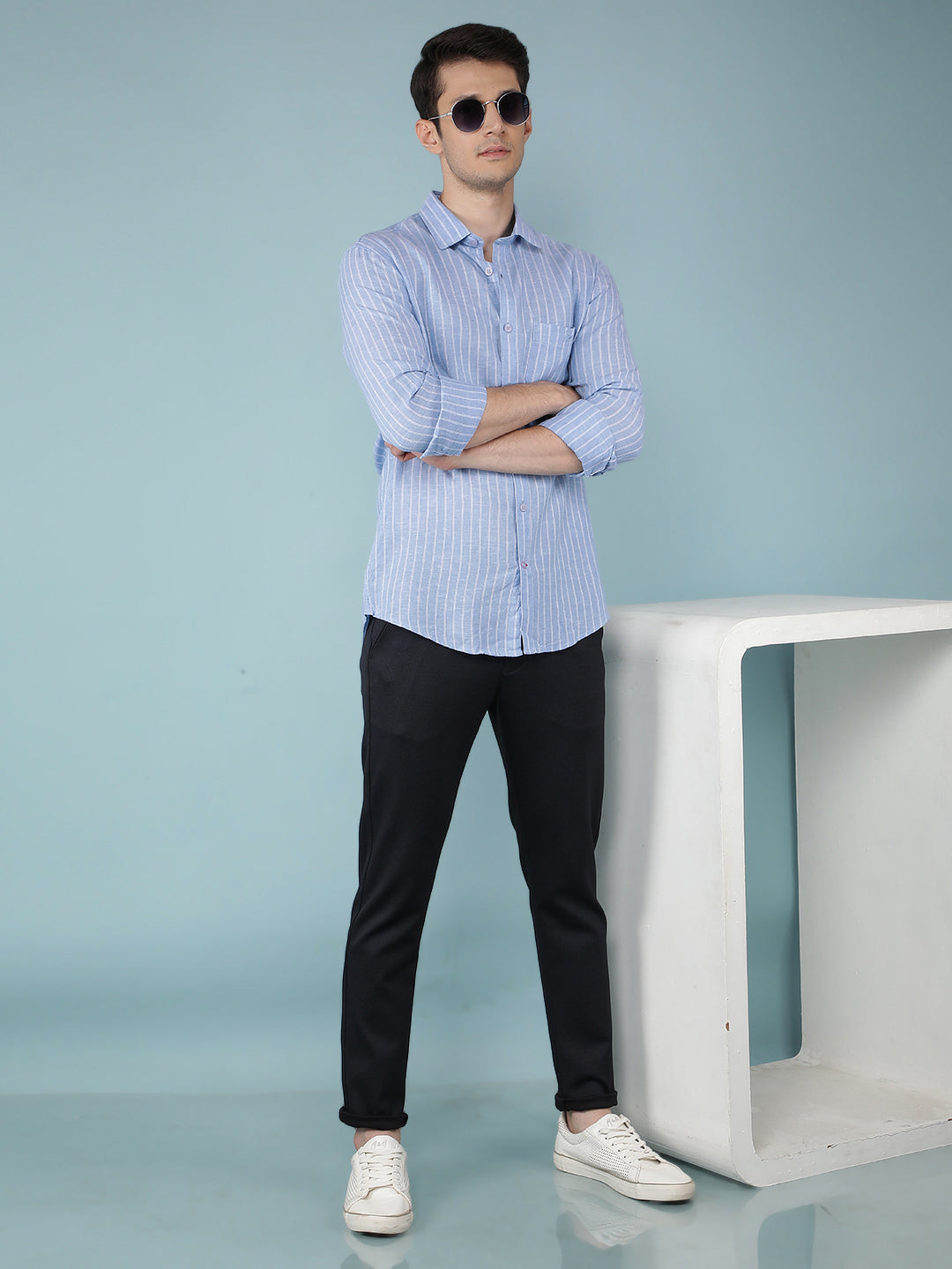 Blue Striped Shirt - Main Image