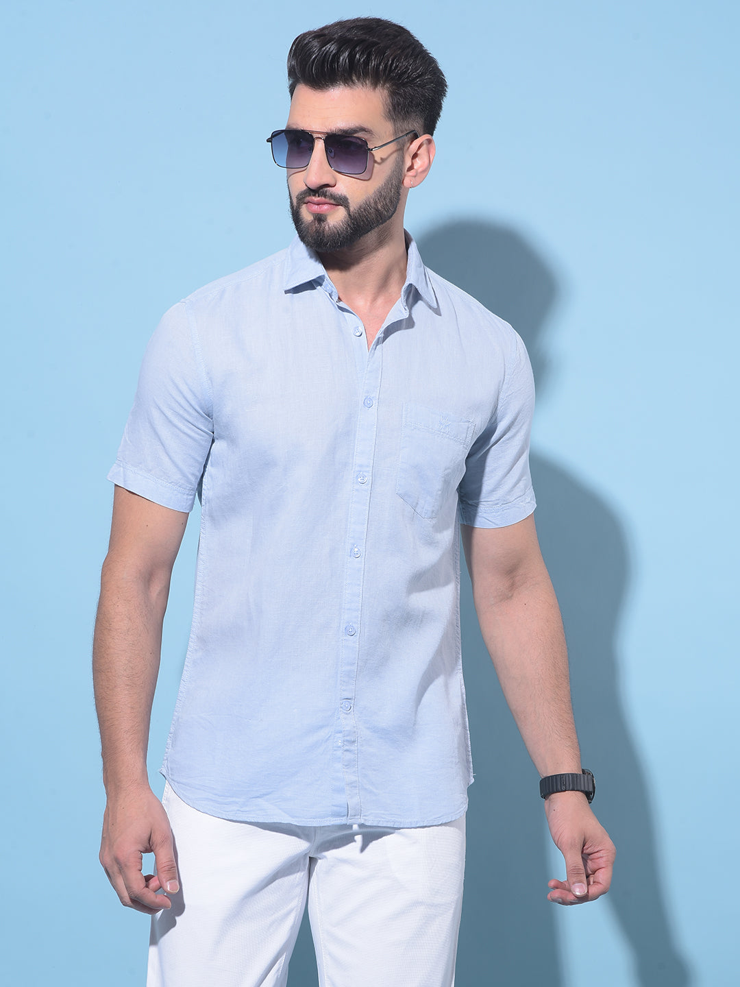 Blue Linen Shirt