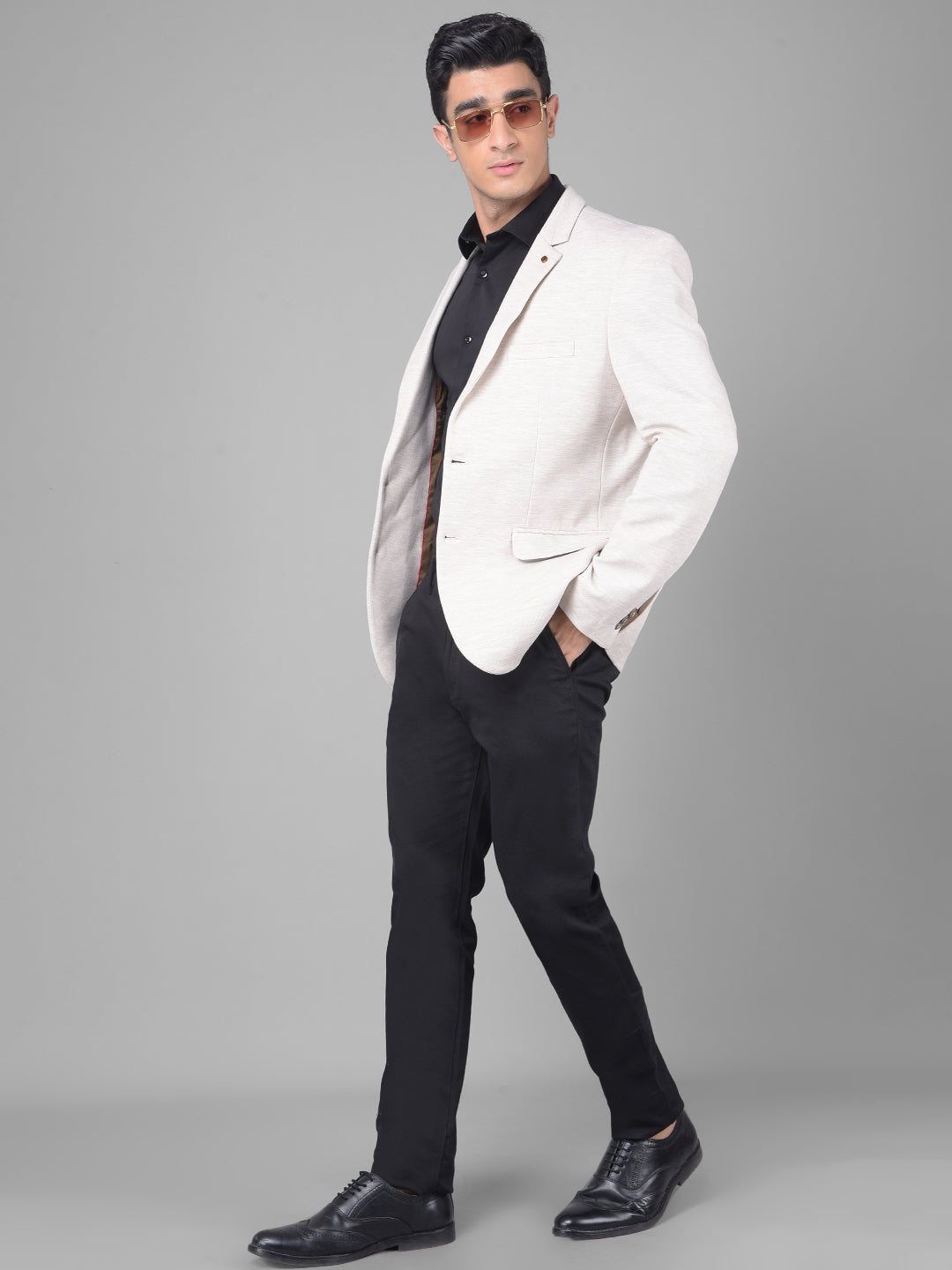 Off White Single Breasted Blazer