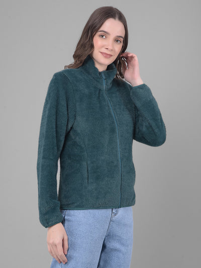 Green Sweatshirt-Women Sweatshirts-Crimsoune Club
