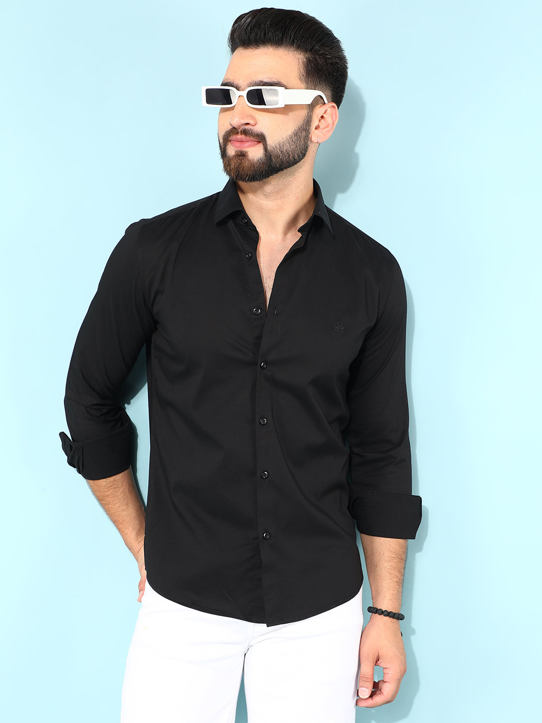sachin and babi light blue dress Black Shirt – Crimsoune Club