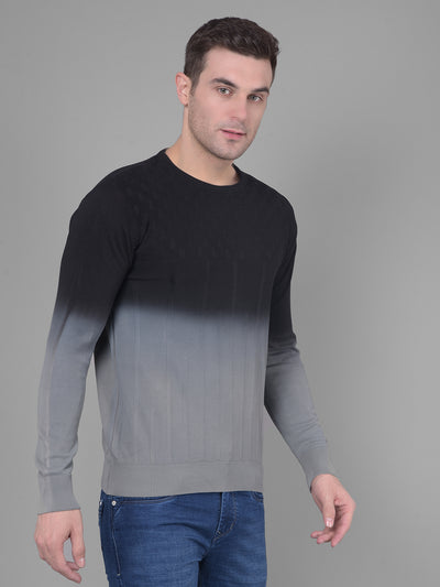 Black Striped Sweater-Men Sweaters-Crimsoune Club