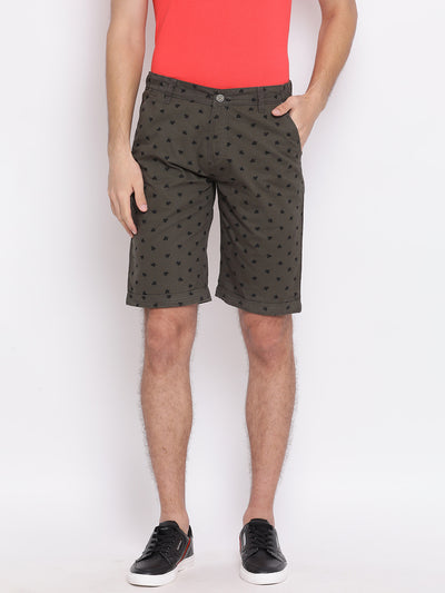 Grey Printed shorts - Men Shorts