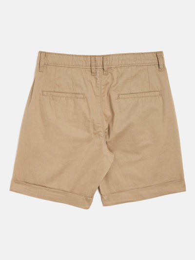 Beige Slim Fit Shorts - Boys Shorts