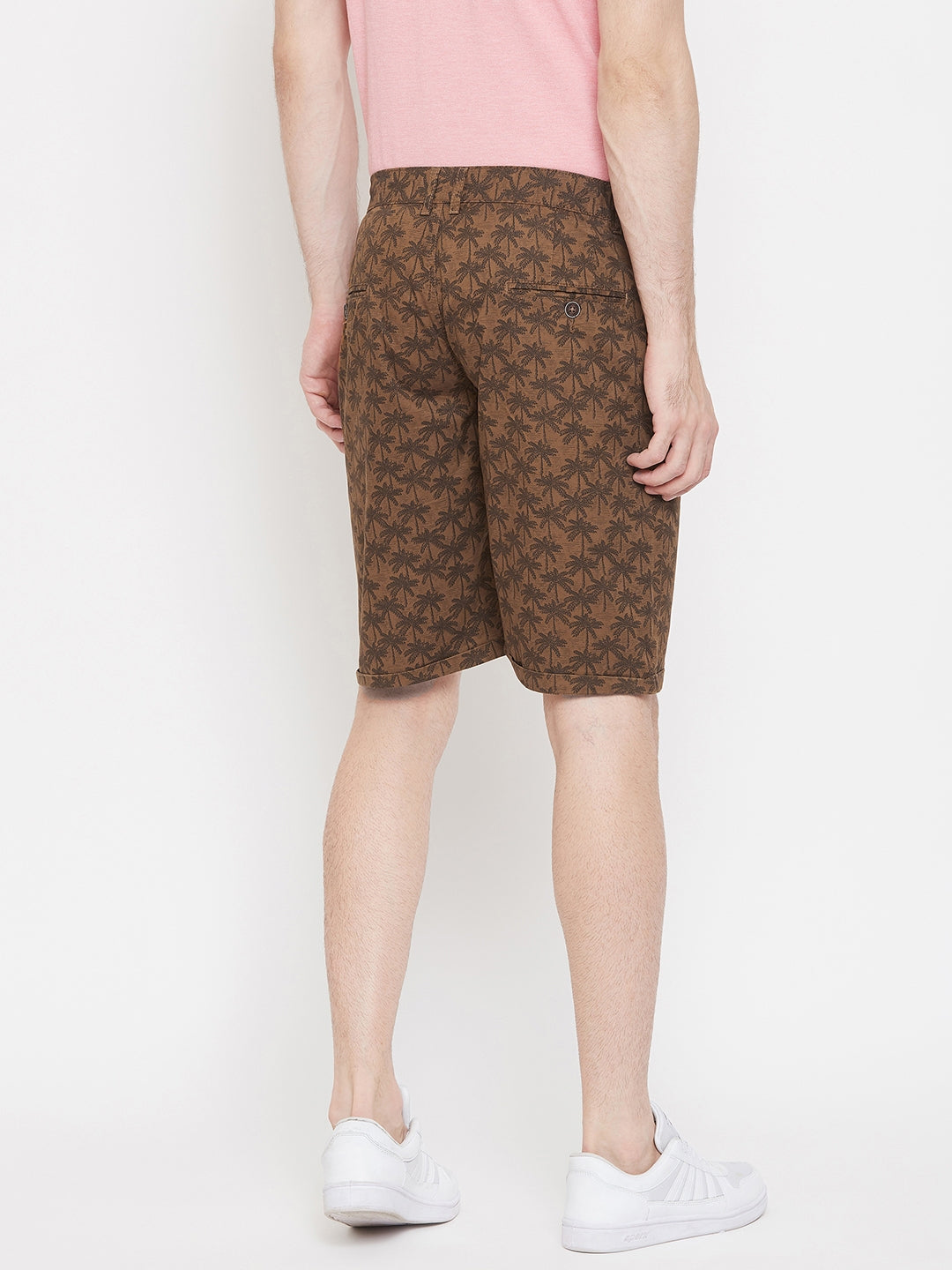 Brown Printed shorts - Men Shorts