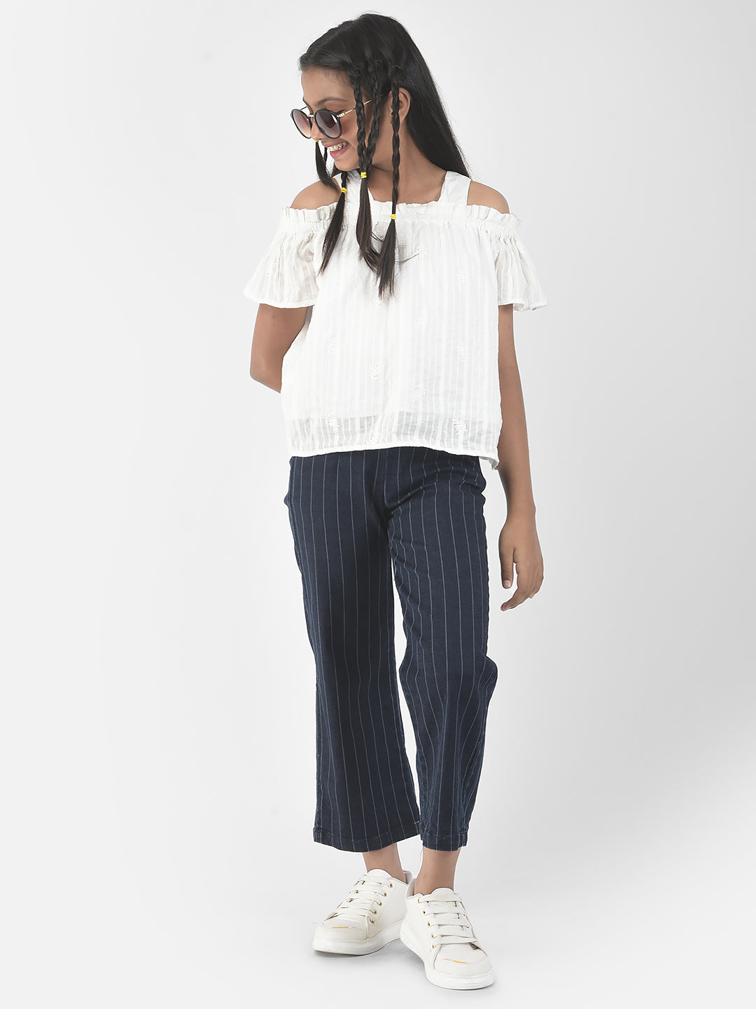 Striped Bootcut Jeans Crimsoune Club