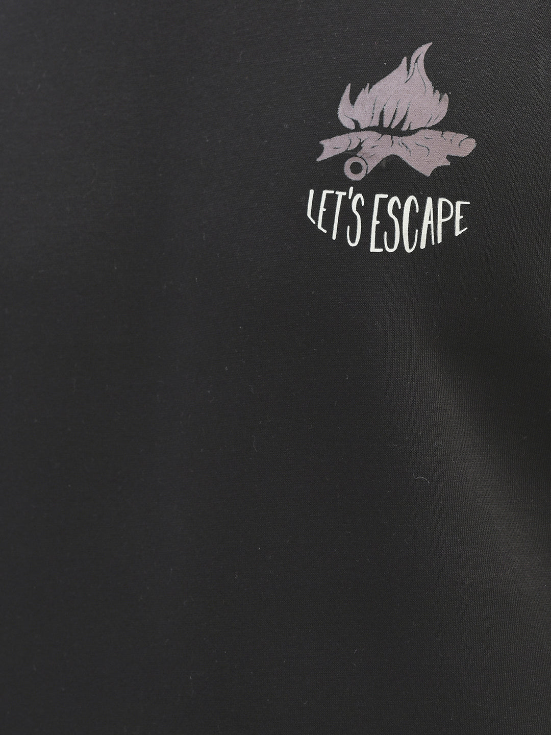 Black Printed Sweatshirt-Men Sweatshirts-Crimsoune Club