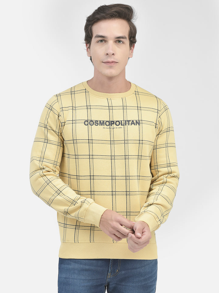 Yellow Striped Sweatshirt-Men Sweatshirts-Crimsoune Club