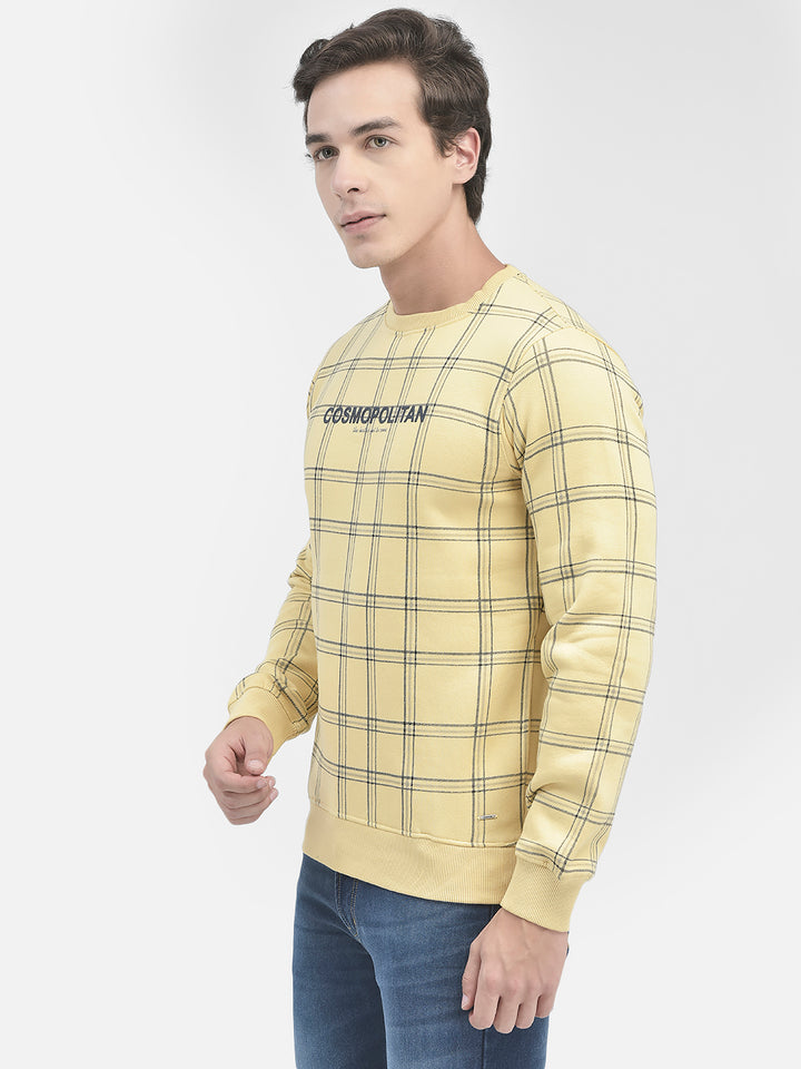 Yellow Striped Sweatshirt-Men Sweatshirts-Crimsoune Club