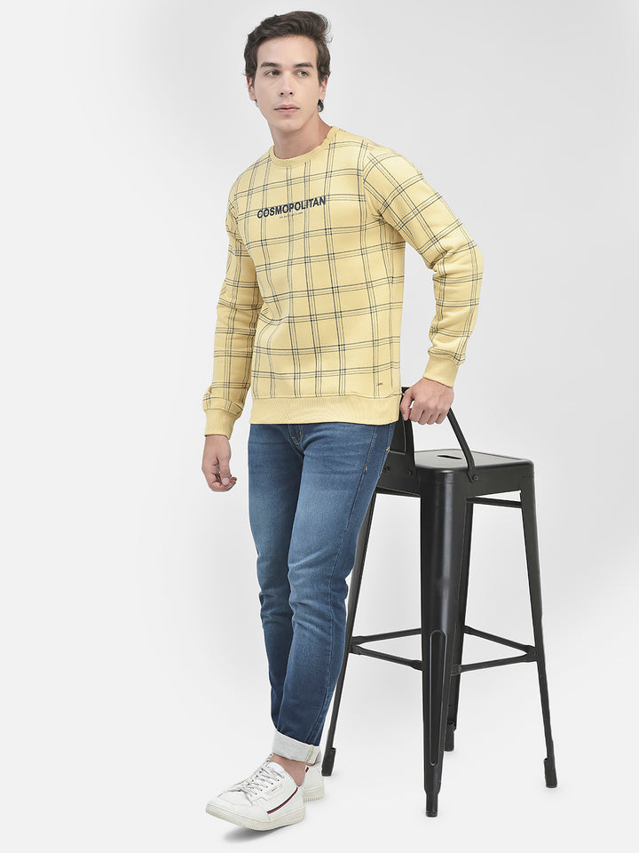 Yellow Striped Sweatshirt-Men Sweatshirts-Crimsoune Club