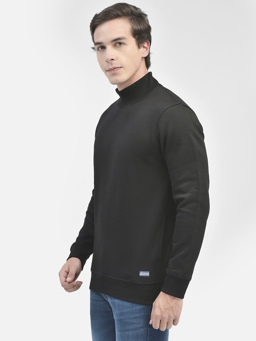 Black Sweatshirt-Men Sweatshirts-Crimsoune Club