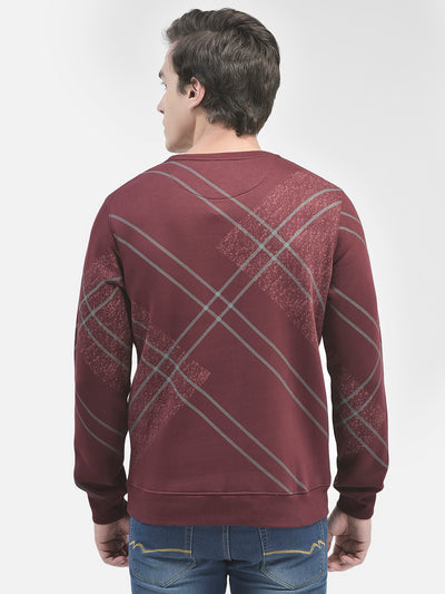 Wine Printed Sweatshirt-Men Sweatshirts-Crimsoune Club