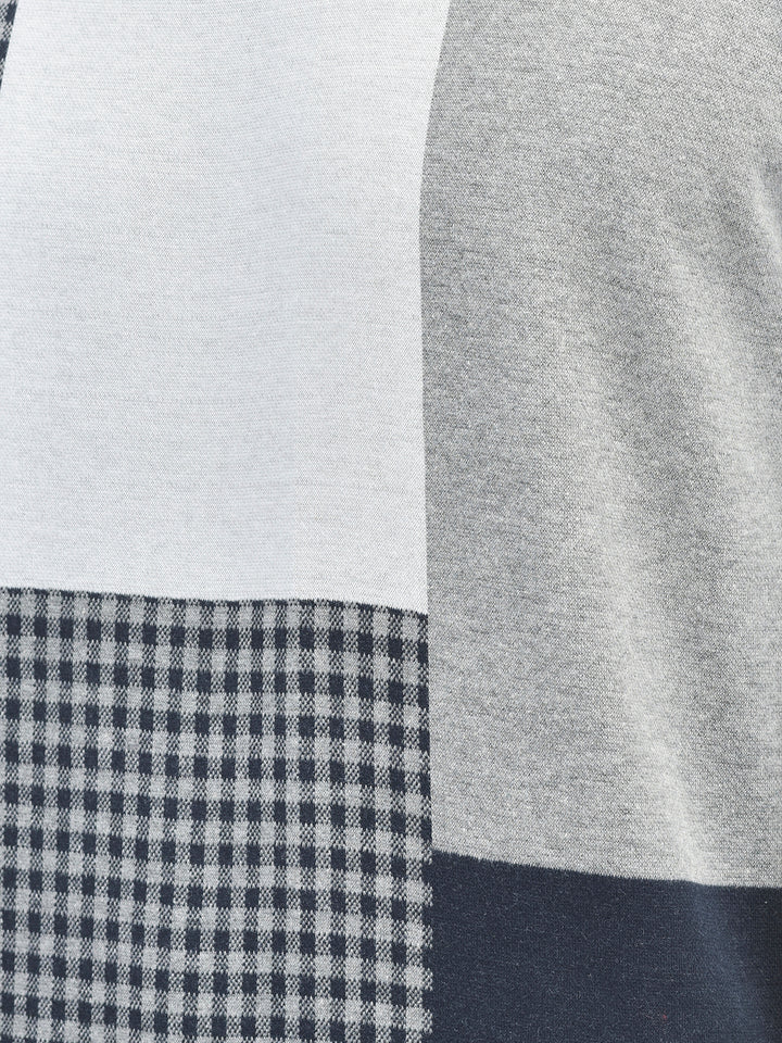 Navy Blue Printed Sweatshirt-Men Sweatshirts-Crimsoune Club