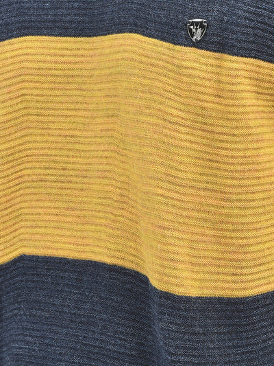 Mustard Colourblocked Sweater-Men Sweaters-Crimsoune Club