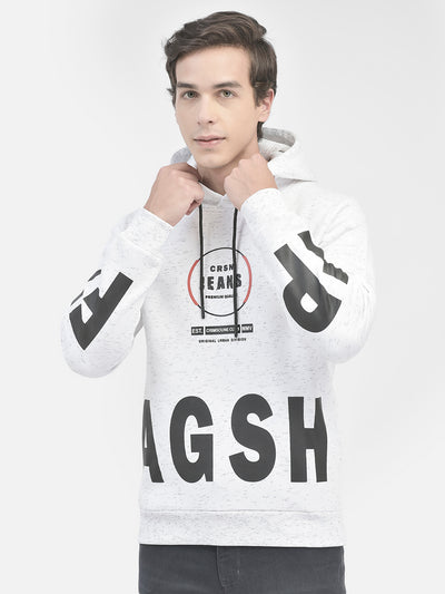 White Printed Hooded Sweatshirt-Men Sweatshirts-Crimsoune Club