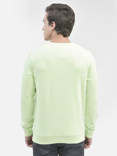 Green Printed Sweatshirt-Men Sweatshirts-Crimsoune Club