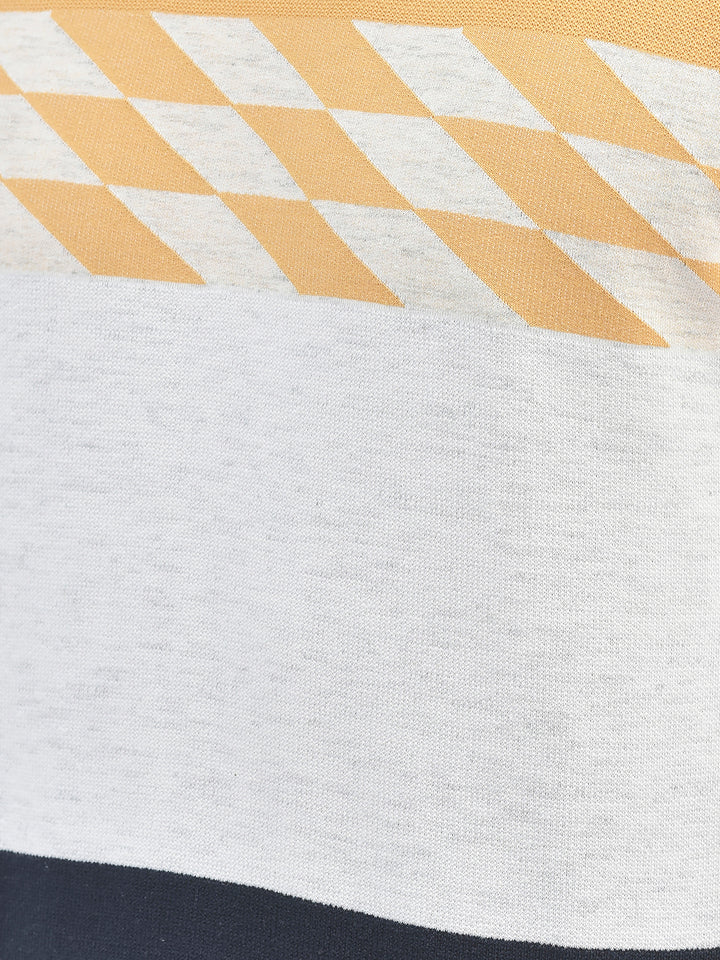 Mustard Colourblocked Sweatshirt-Men Sweatshirts-Crimsoune Club