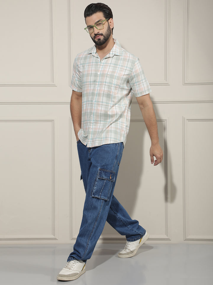 Multi-Color Checked 100% Cotton Shirt-Men Shirts-Crimsoune Club