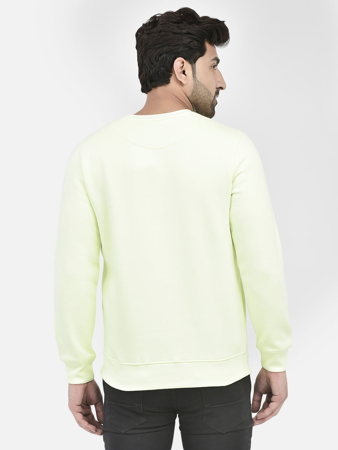 Green Printed Sweatshirt-Men Sweatshirts-Crimsoune Club