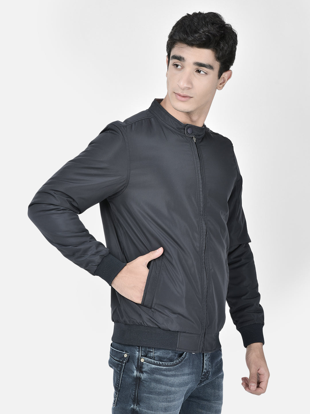 Navy Blue Reversible Jacket-Men Jackets-Crimsoune Club
