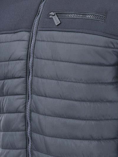 Navy Blue Padded Jacket-Men Jackets-Crimsoune Club