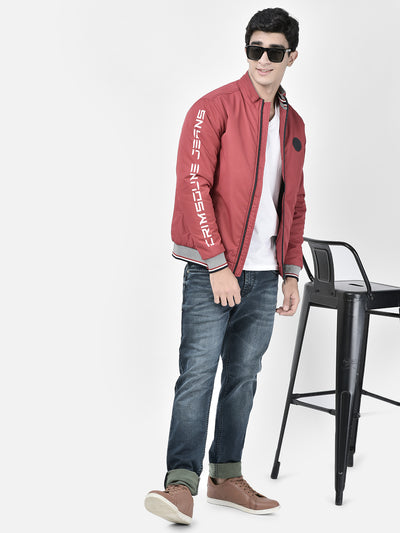 Red Bomber Jacket-Men Jackets-Crimsoune Club