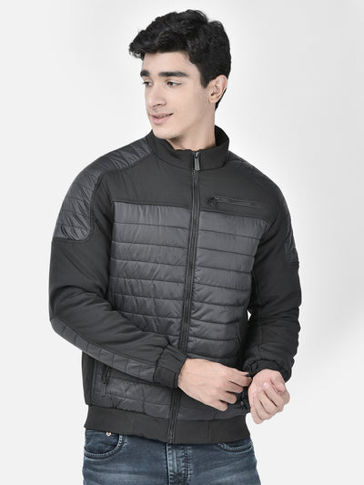 Black Padded Jacket-Men Jackets-Crimsoune Club