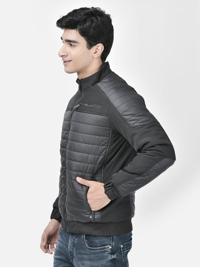 Black Padded Jacket-Men Jackets-Crimsoune Club