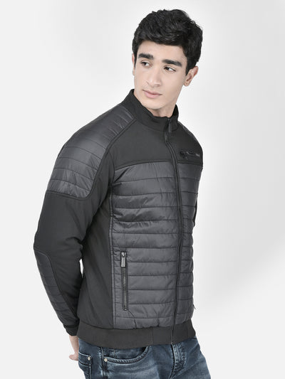 Black Padded Jacket-Men Jackets-Crimsoune Club