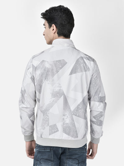 Grey Printed Jacket-Men Jackets-Crimsoune Club