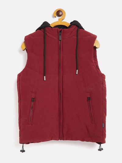 Solid Red Jacket-Boys Jackets-Crimsoune Club