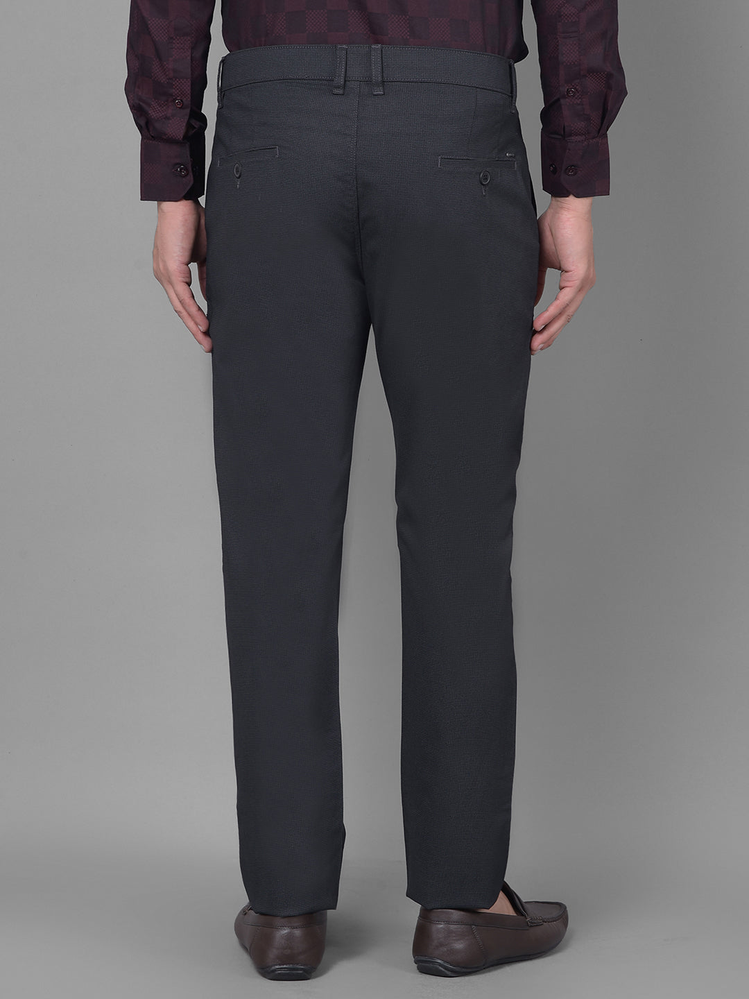 Black Printed Trousers-Men Trousers-Crimsoune Club