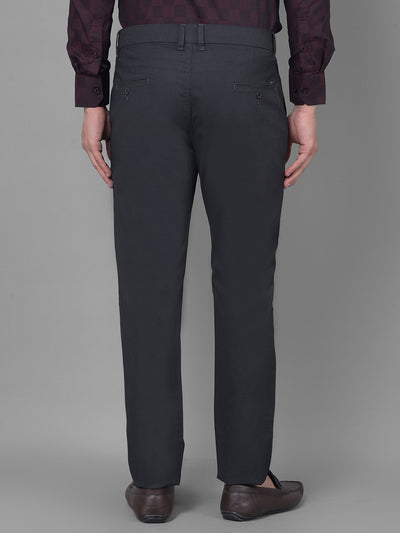 Black Printed Trousers-Men Trousers-Crimsoune Club