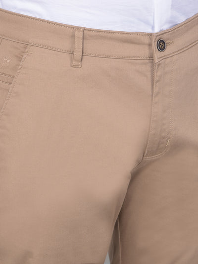 Beige Trousers-Men Trousers-Crimsoune Club