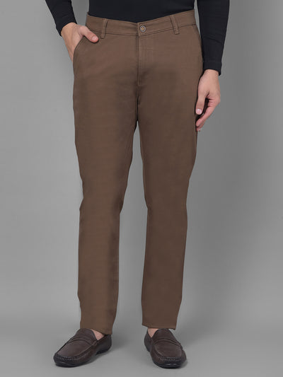 Brown Trousers-Men Trousers-Crimsoune Club