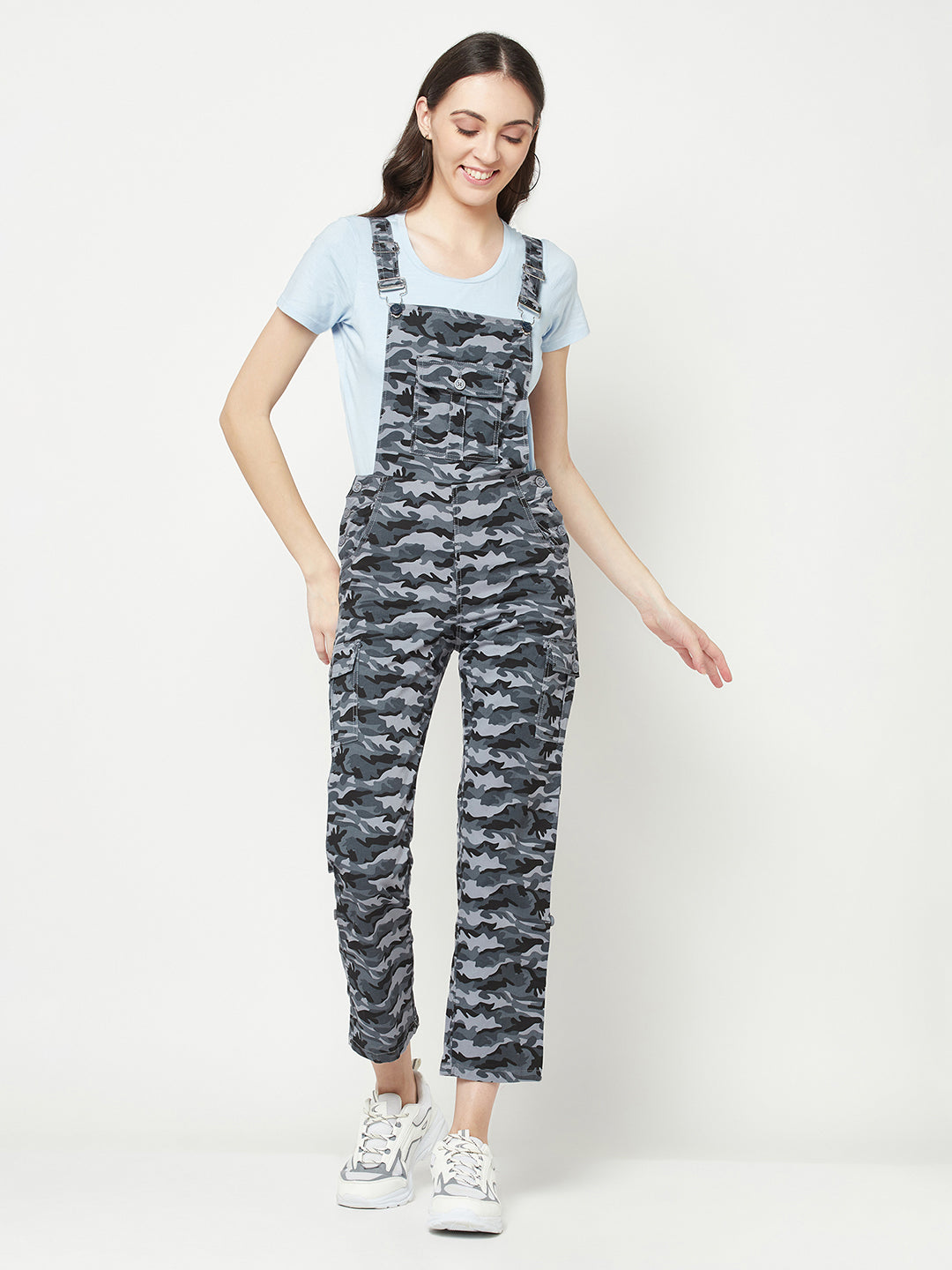 Camouflage Dungarees-Women Dungarees-Crimsoune Club