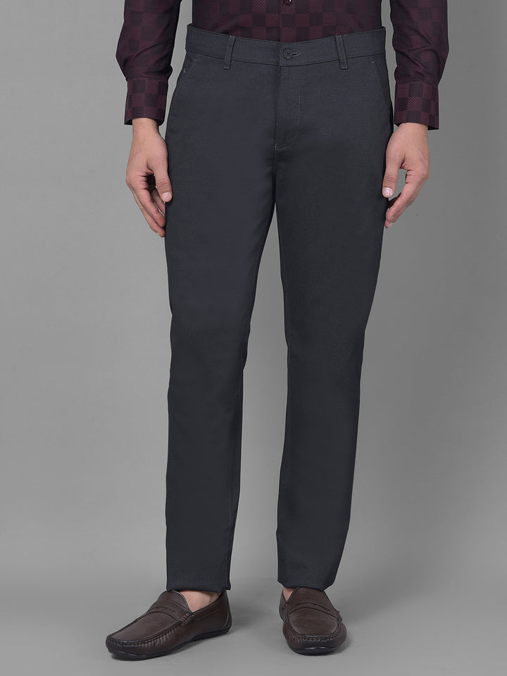 Black Printed Trousers-Men Trousers-Crimsoune Club