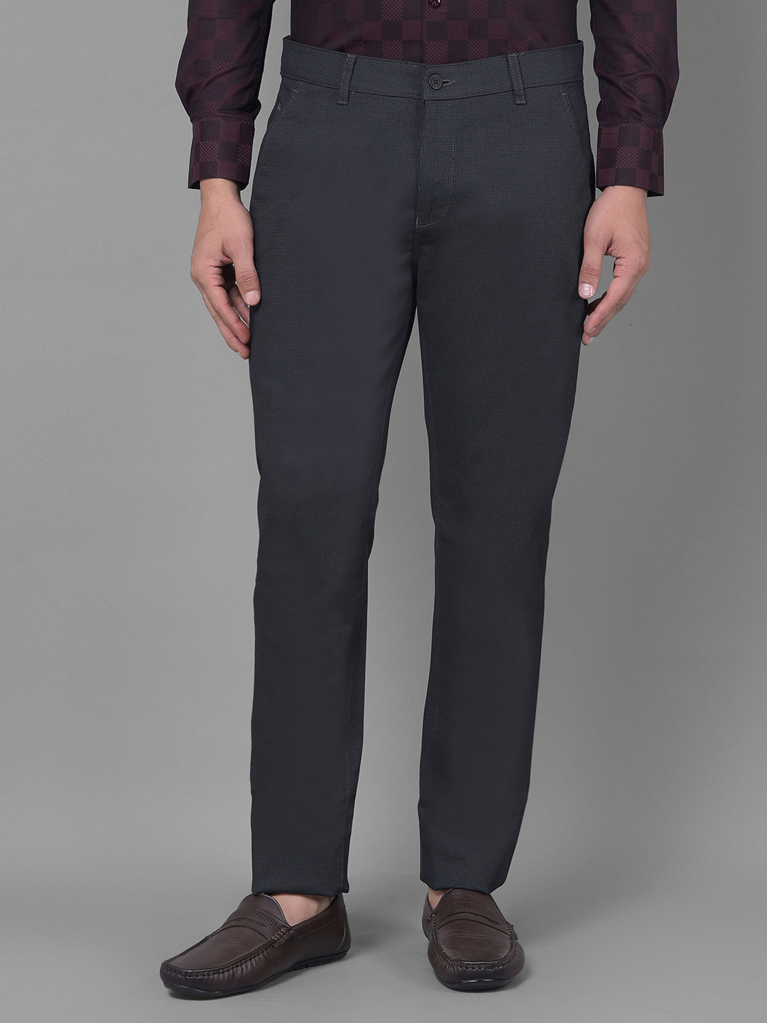 Black Printed Trousers-Men Trousers-Crimsoune Club