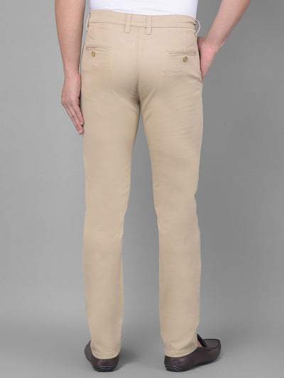 Beige Trousers-Men Trousers-Crimsoune Club