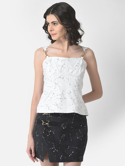 Black Constellation Corset Top-Women Tops-Crimsoune Club