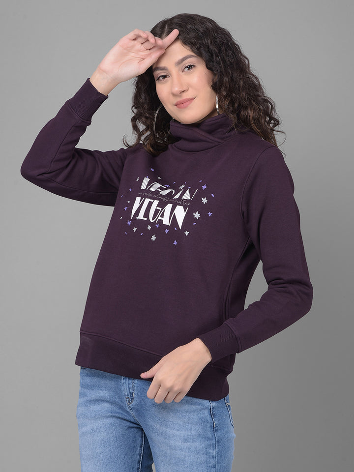Wine Printed Sweatshirt-Women Sweatshirts-Crimsoune Club